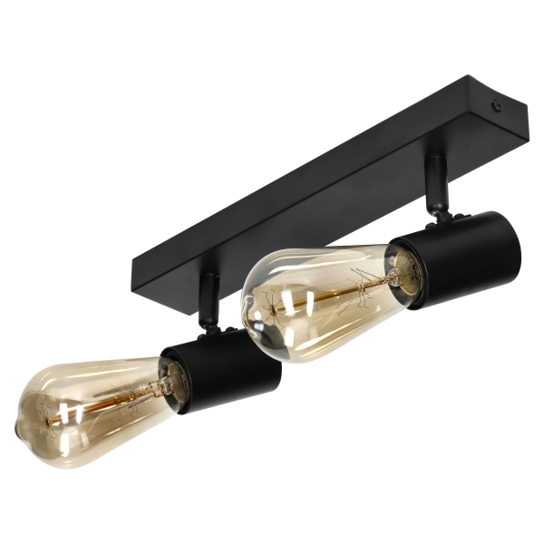 RIO SP 2, wall and ceiling light, E27 max. 2x60W, IP20, black RIO SP 2, wall and ceiling light, E27 max. 2x60W, IP20, black